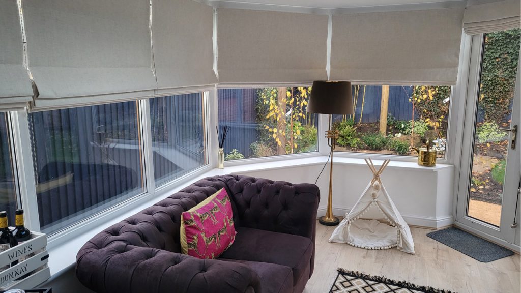 Roman Blinds in the Conservatory